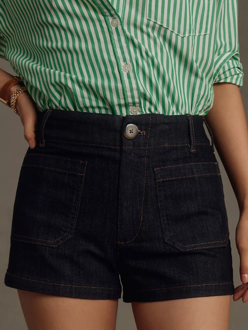 Maeve by Anthropologie Women's Dark Blue The Colette Denim Shorts Size 31